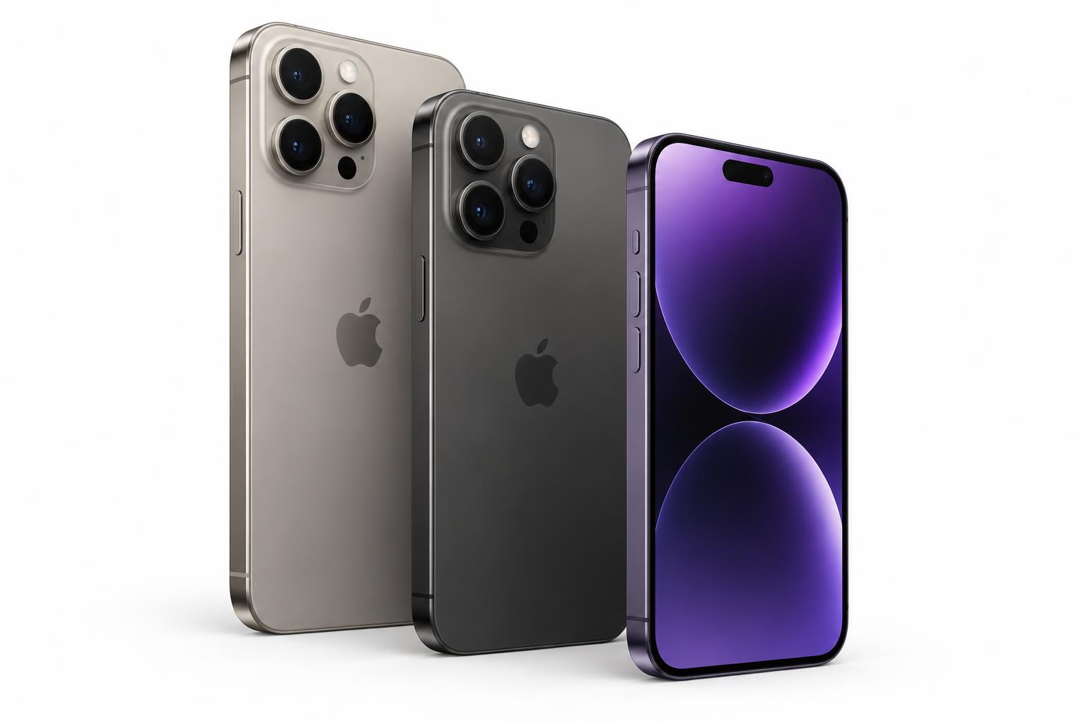 iPhone ricondizionati premium in titanio, grafite e viola